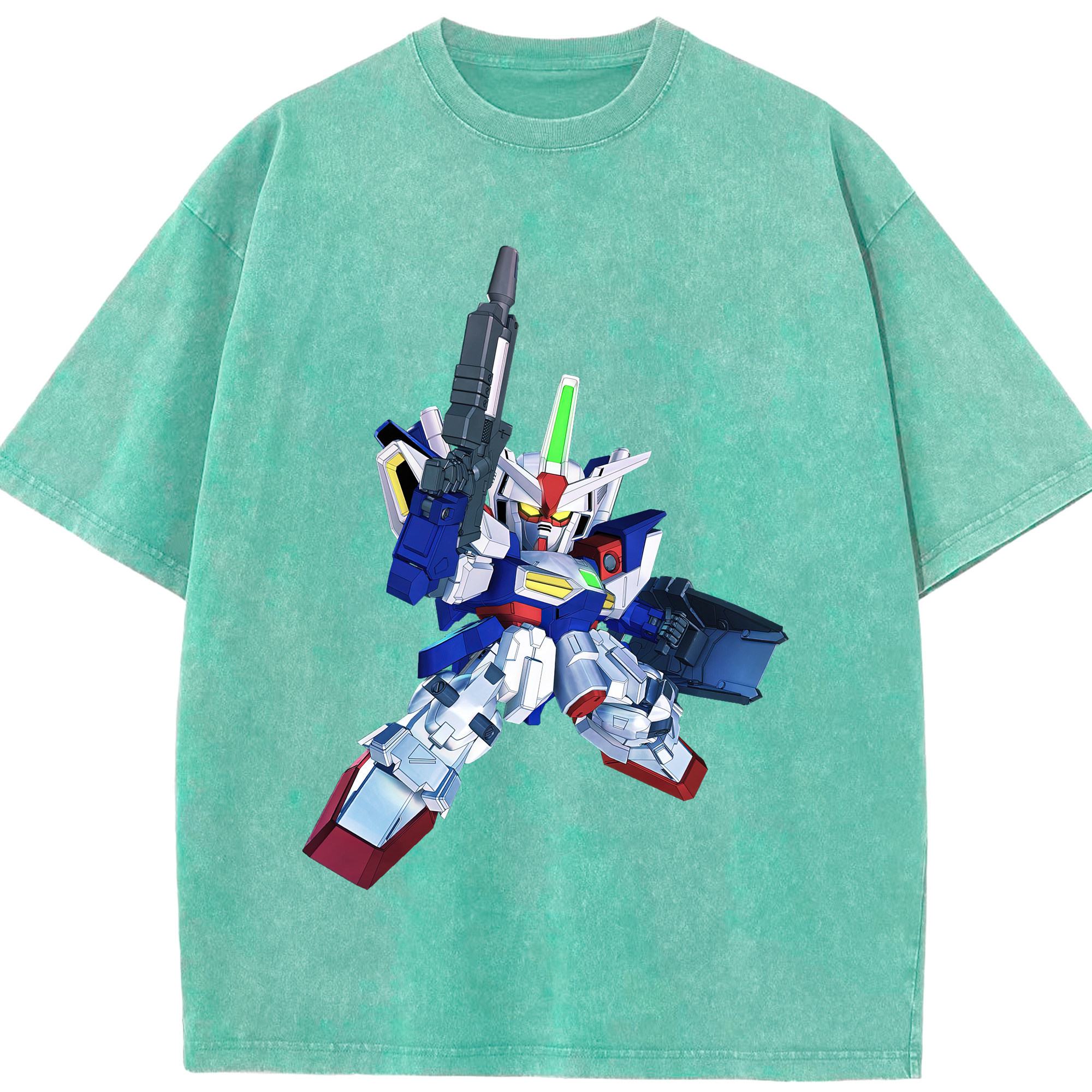 （画像用） 機動戦士ガンダム Mobile Suit Gundam 綿100% ヴィンテージ風 半袖Tシャツ（フロントプリント）